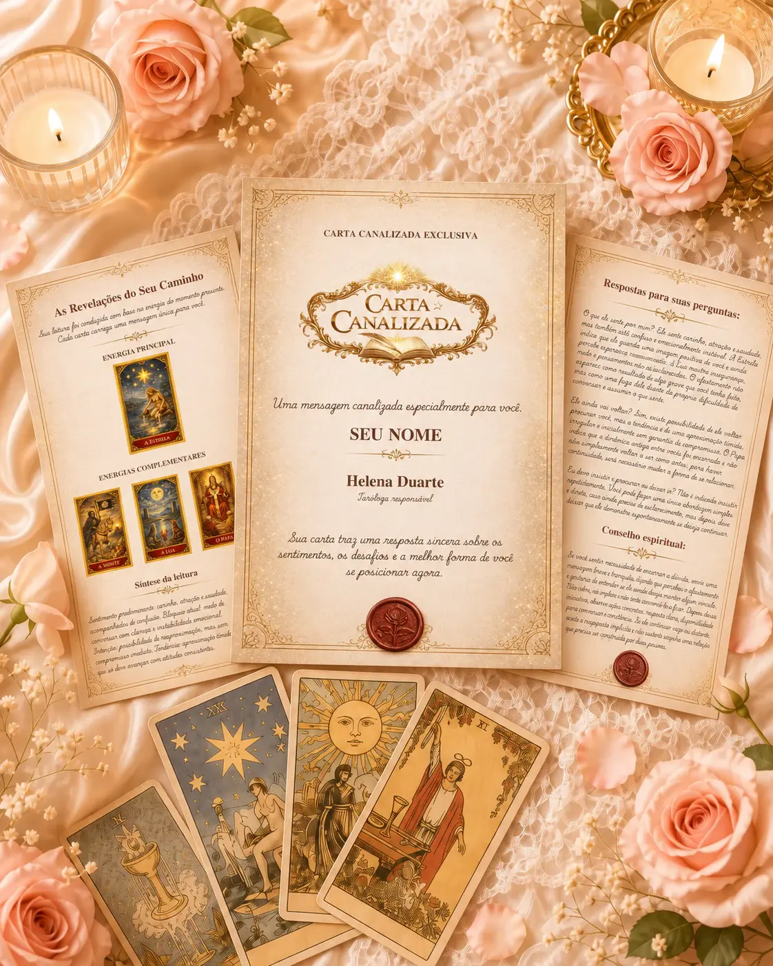 Carta Canalizada: Quando o Tarot traduz a voz de quem você ama.
